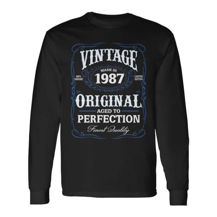 1987 Birthday 1987 Vintage Aged To Perfection Long Sleeve T-Shirt