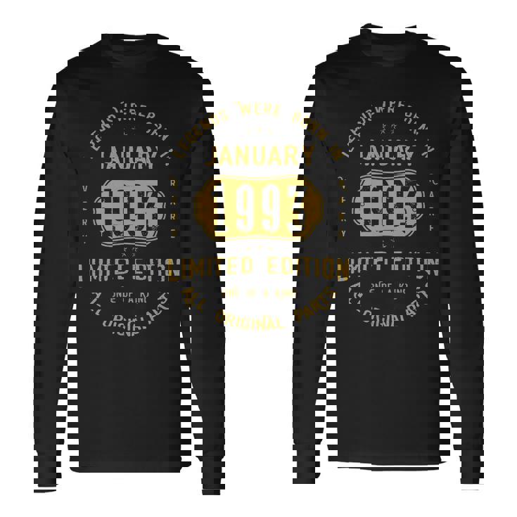 1993 January Birthday 1993 January Limited Edition Long Sleeve T-Shirt