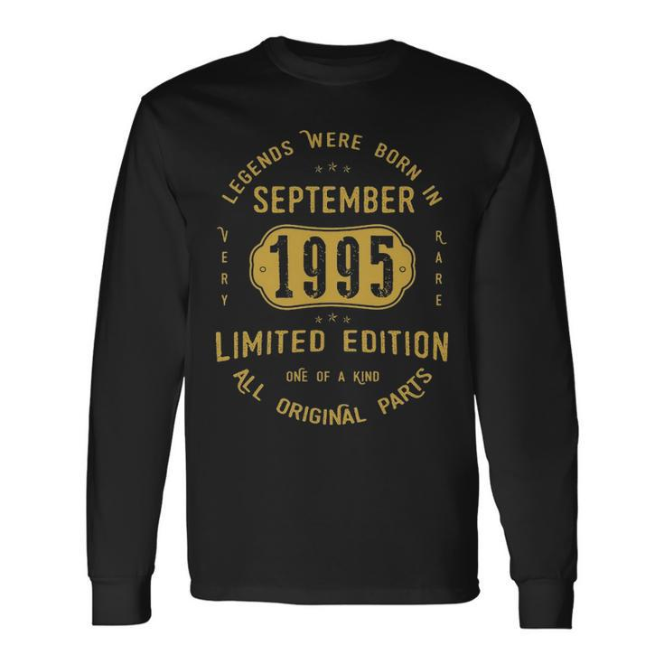 1995 September Birthday 1995 September Limited Edition Long Sleeve T-Shirt