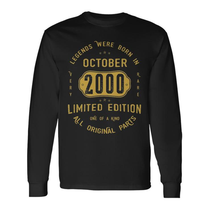 2000 October Birthday 2000 October Limited Edition Long Sleeve T-Shirt
