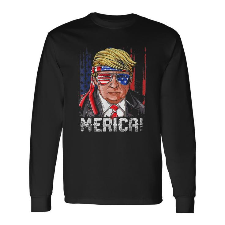 2024 Trump 4Th Of July S Merica Long Sleeve T-Shirt T-Shirt Gifts ideas