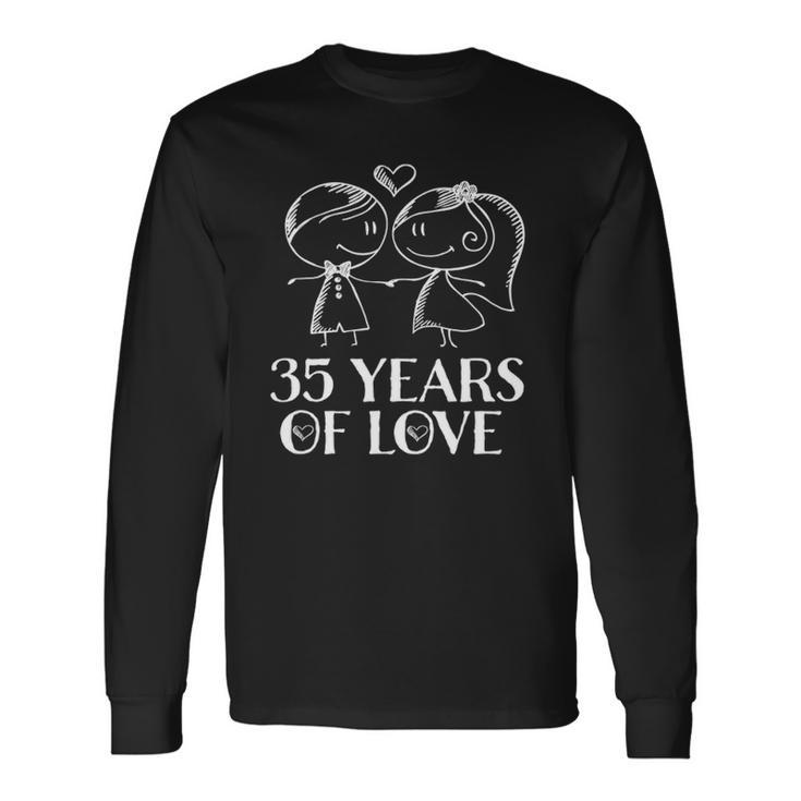 35Th Anniversary Couples 35 Year Wedding Anniversary Long Sleeve T-Shirt T-Shirt