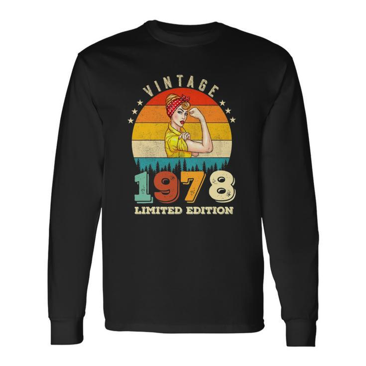 44Th Birthday 1978 Limited Edition Vintage 44 Years Old Long Sleeve T-Shirt