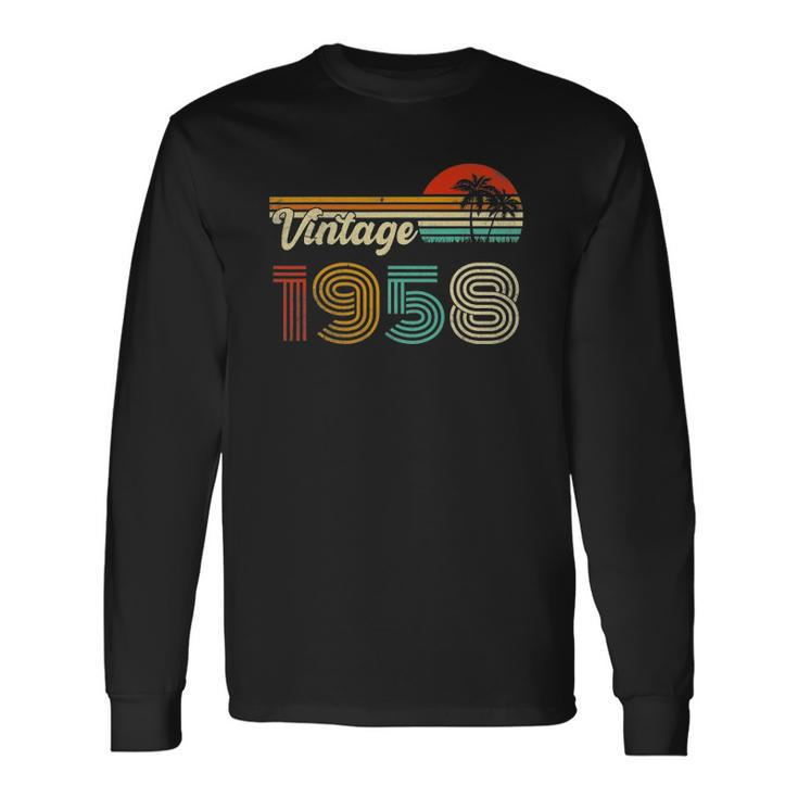 64 Years Old Vintage 1958 64Th Birthday Long Sleeve T-Shirt T-Shirt