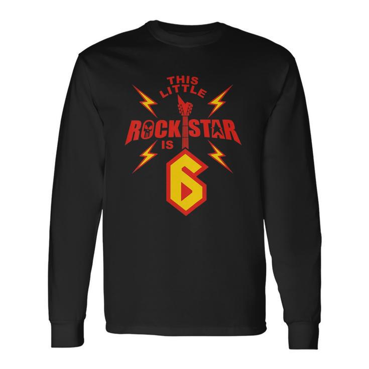6Th Birthday Boys Rockstar Rock Music 6 Years Old Long Sleeve T-Shirt T-Shirt