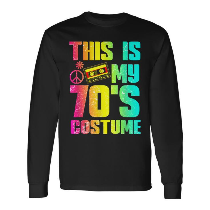 70S Halloween Costume 1970S Seventies Music Dancing Disco V2 Long Sleeve T-Shirt