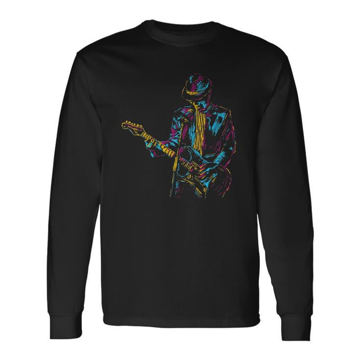 Abstract Art Musician Music Band Bass Player Long Sleeve T-Shirt T-Shirt