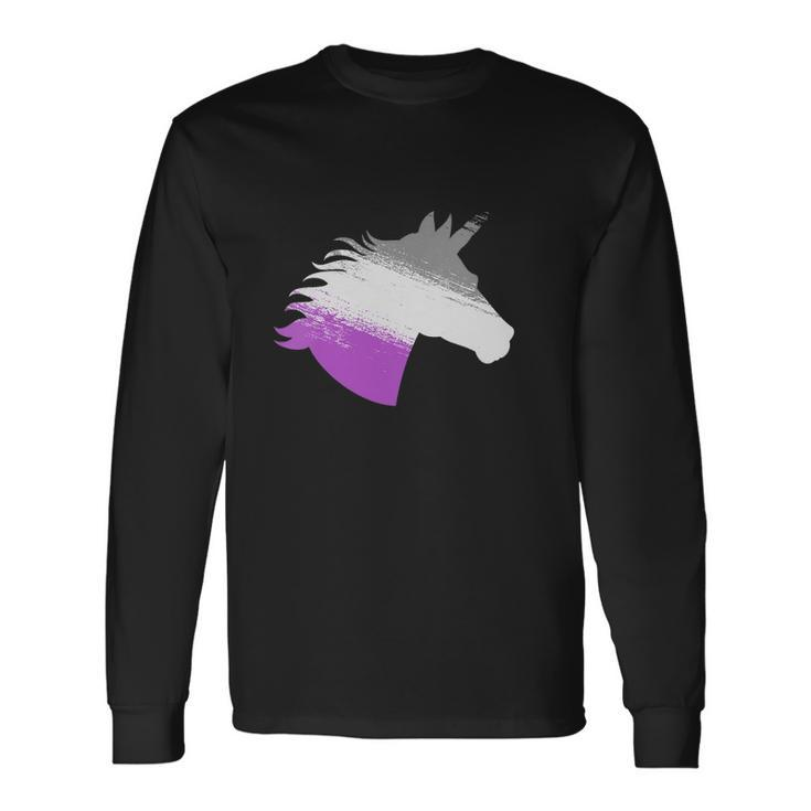 Ace Asexual Unicorn Lgbt Pride Stuff March Pride Month Long Sleeve T-Shirt T-Shirt