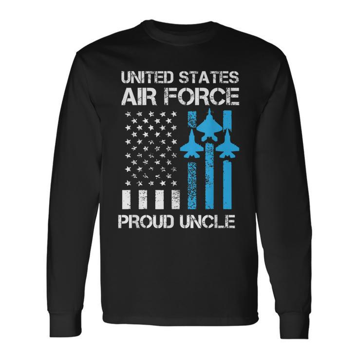 Air Force Us Veteran Proud Air Force Uncle 4Th Of July Long Sleeve T-Shirt