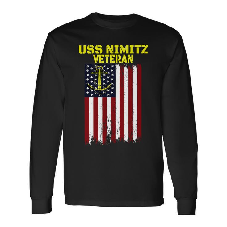 Aircraft Carrier Uss Nimitz Cvn-68 Veterans Day Father Day T-Shirt Long Sleeve T-Shirt