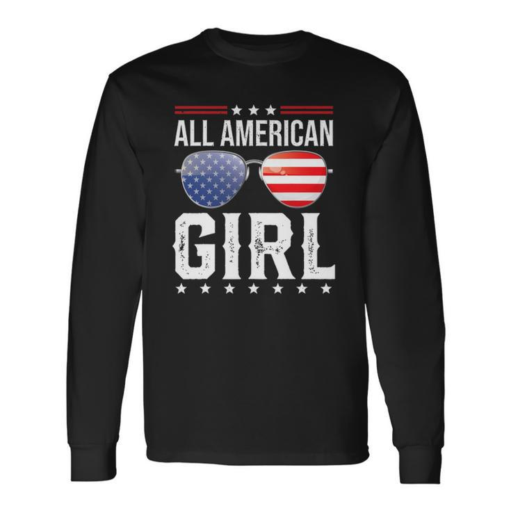 All American Girl Matching Fourth 4Th Of July Long Sleeve T-Shirt T-Shirt