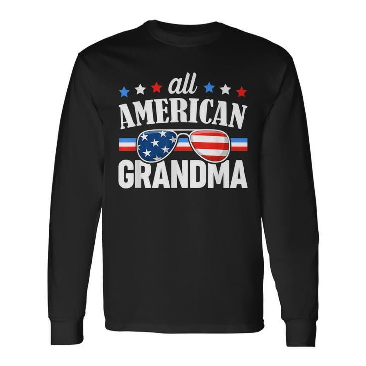 All American Grandma 4Th Of July Usa Matching Outfit Long Sleeve T-Shirt Gifts ideas