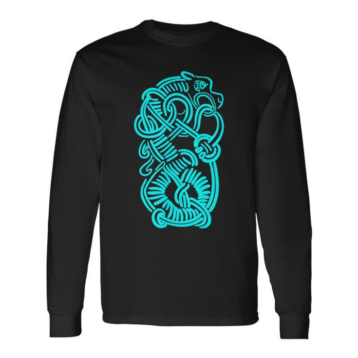 Ancient Viking Dragon Amulet For Nordic Lore Lovers V3 Long Sleeve T-Shirt