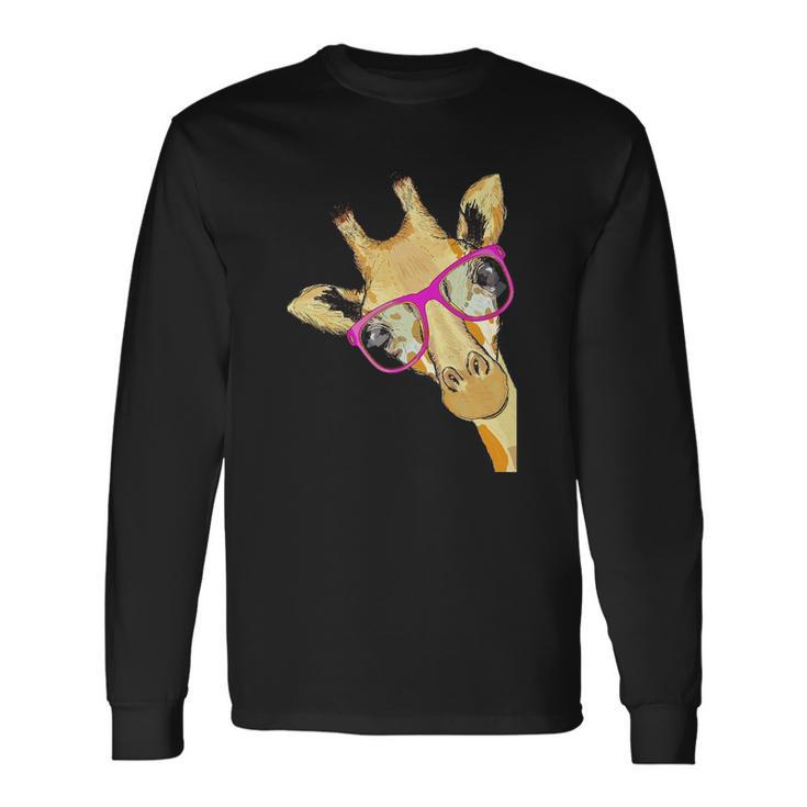 Animal Tees Hipster Giraffe Lovers Long Sleeve T-Shirt T-Shirt