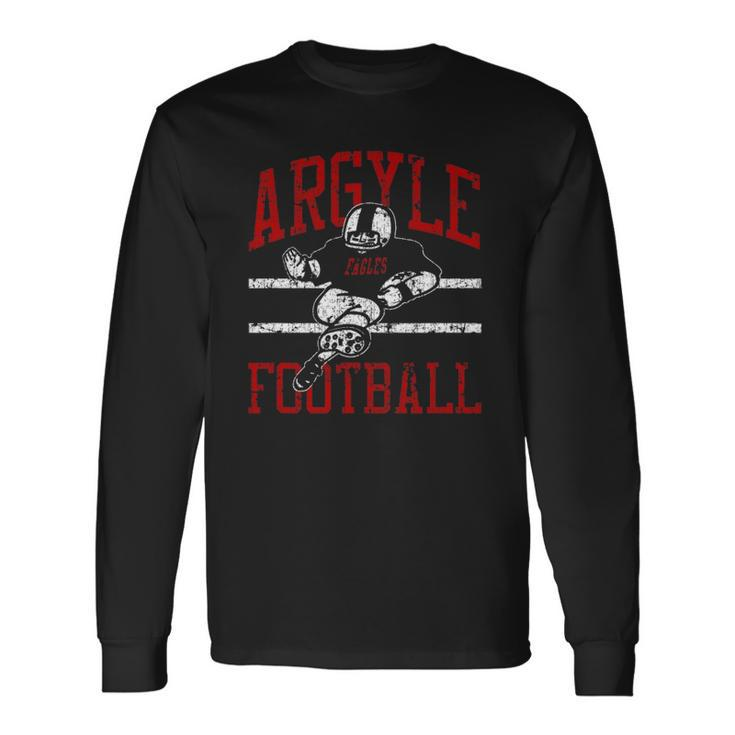 Argyle Eagles Fb Player Vintage Football Long Sleeve T-Shirt T-Shirt