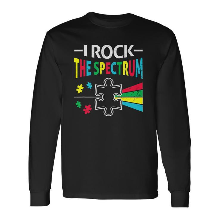 Autism Awareness Support Autistic Rock Spectrum Long Sleeve T-Shirt T-Shirt
