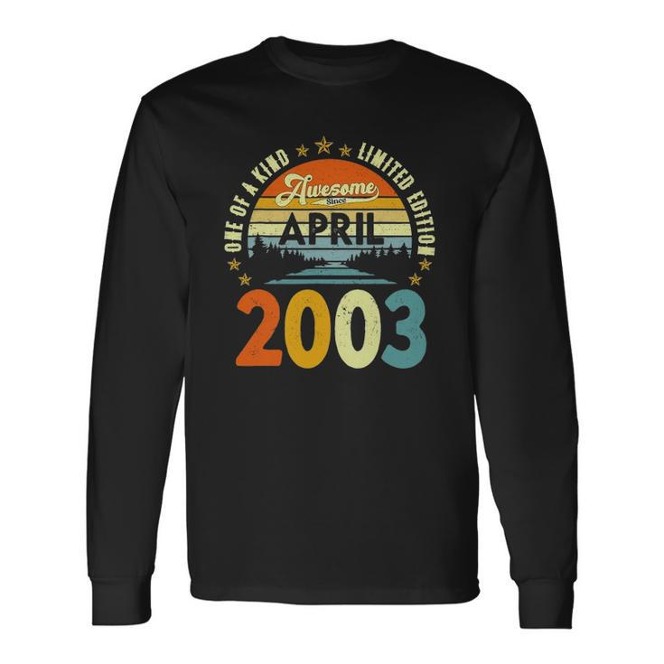 Awesome Since April 2003 Vintage 19Th Birthday Long Sleeve T-Shirt T-Shirt