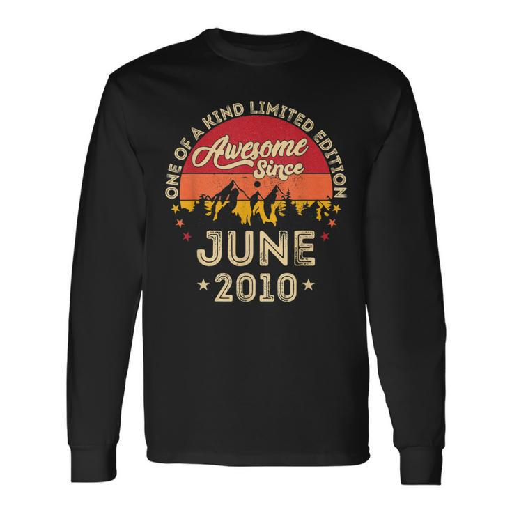 Awesome Since June 2010 Vintage 12Th Birthday V2 Long Sleeve T-Shirt