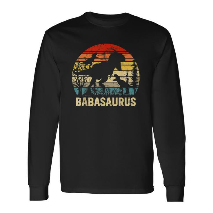 Baba Dinosaur Babasaurus 2 Two Xmas Christmas Long Sleeve T-Shirt T-Shirt