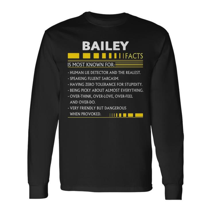 Bailey Name Bailey Facts V2 Long Sleeve T-Shirt