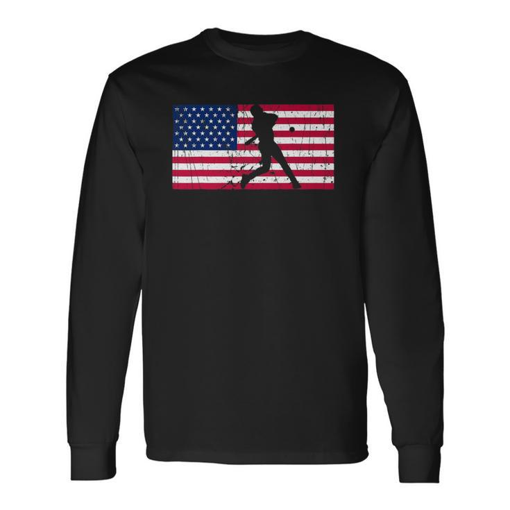 Baseball 4Th Of July American Flag Usa America Patriotic Long Sleeve T-Shirt T-Shirt