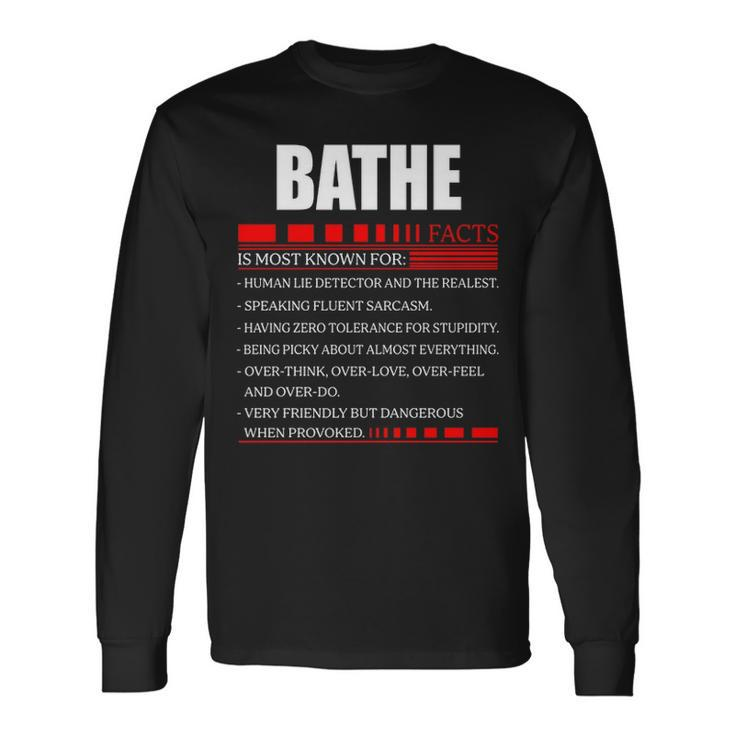 Bathe Fact Fact Shirt Bathe Shirt For Bathe Fact Long Sleeve T-Shirt