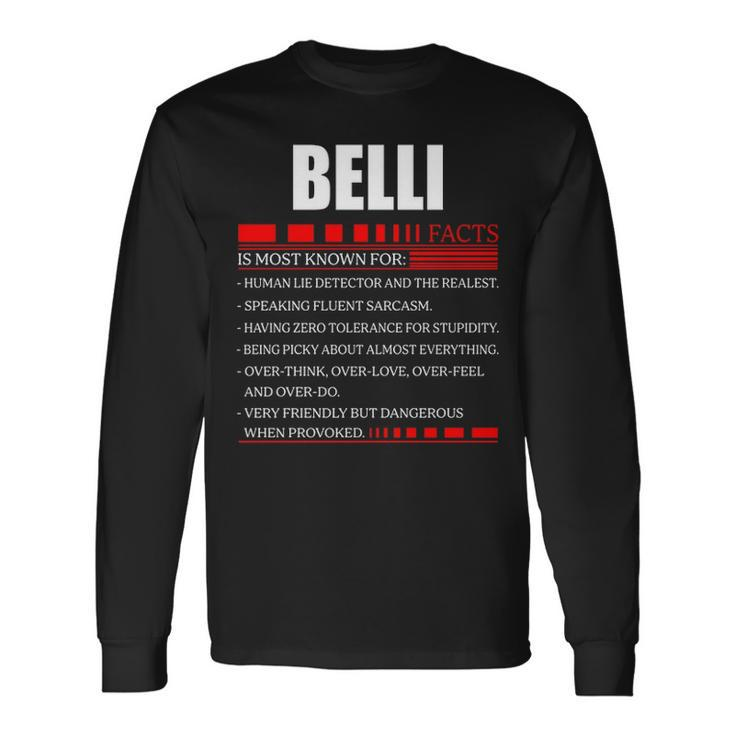 Belli Fact Fact Shirt Belli Shirt For Belli Fact Long Sleeve T-Shirt