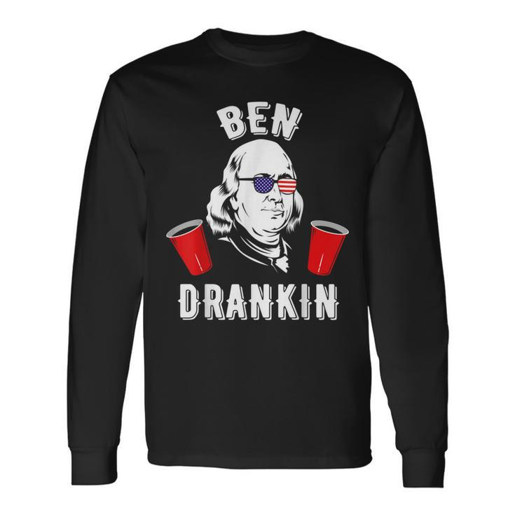 Ben Drankin Benjamin Sunglasses 4Th Of July Long Sleeve T-Shirt
