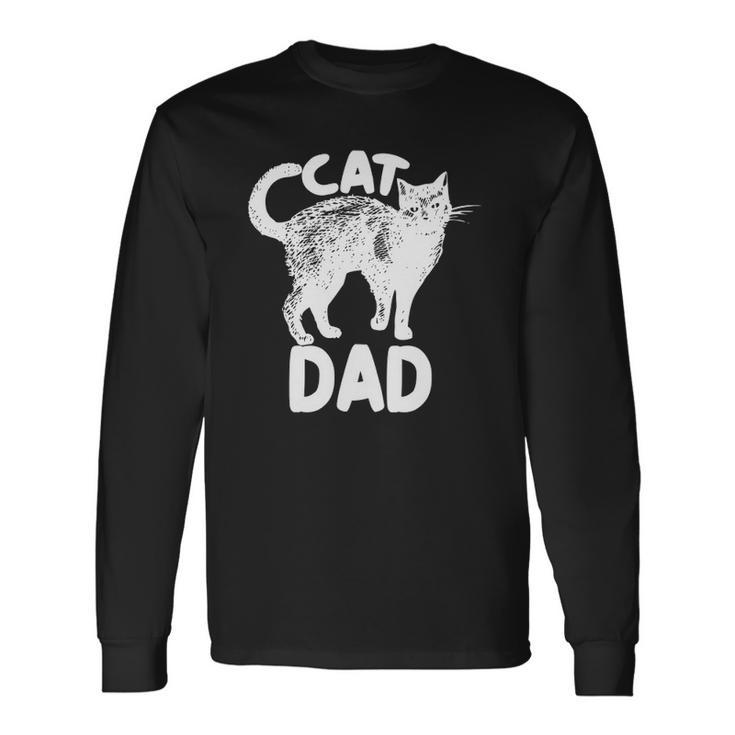 Best Cat Dad Fathers Day Kitty Daddy Papa Christmas Long Sleeve T-Shirt T-Shirt