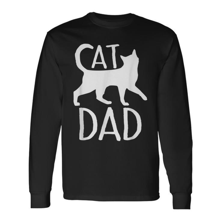 Best Cat Dad Fathers Day Kitty Daddy Papa Christmas V3 Long Sleeve T-Shirt