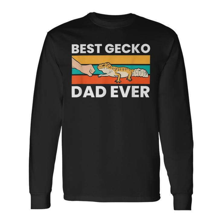 Best Gecko Dad Ever Lizard Leopard Gecko Long Sleeve T-Shirt