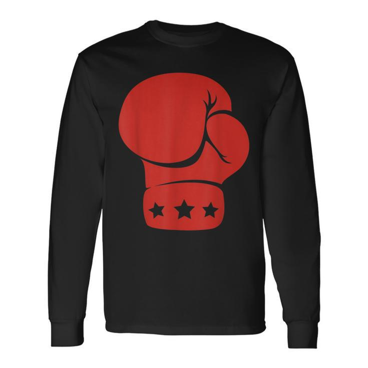 Big Red Boxing Glove Boxing Long Sleeve T-Shirt