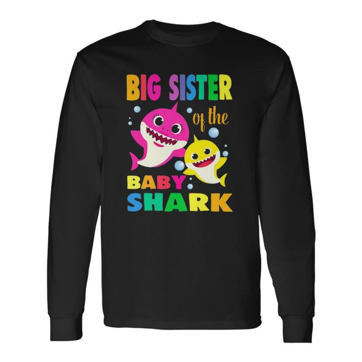 Big Sister Of The Birthday Shark Mom Matching Long Sleeve T-Shirt T-Shirt