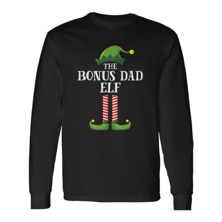 Bonus Dad Elf Matching Group Christmas Party Pajama Long Sleeve T-Shirt T-Shirt