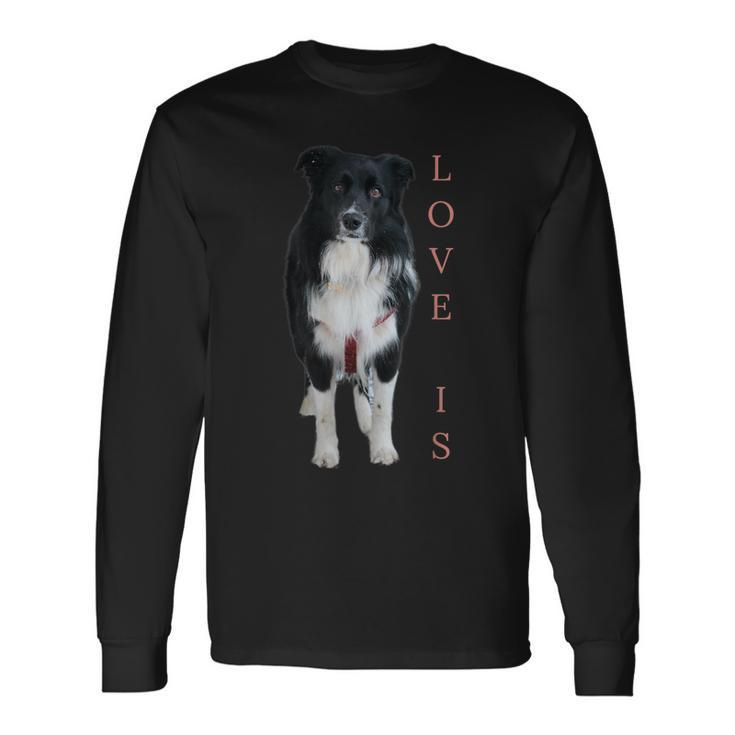 Border Collie Women Men Love Dog Mom Dad Pet Long Sleeve T-Shirt