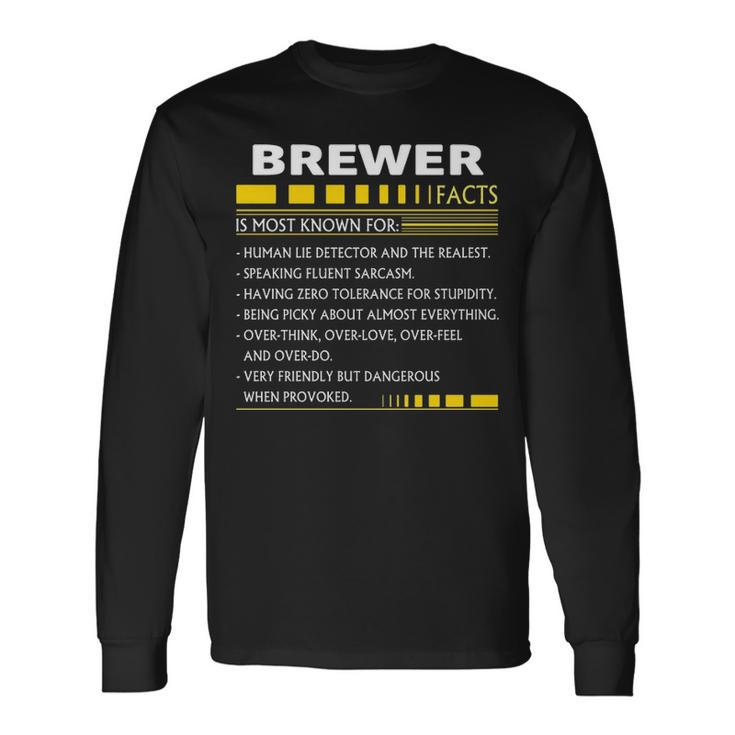 Brewer Name Brewer Facts Long Sleeve T-Shirt