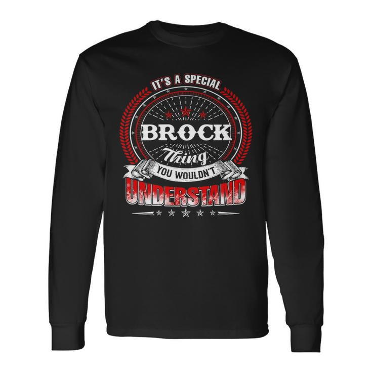 Brock Shirt Crest Brock Shirt Brock Clothing Brock Tshirt Brock Tshirt For The Brock Long Sleeve T-Shirt