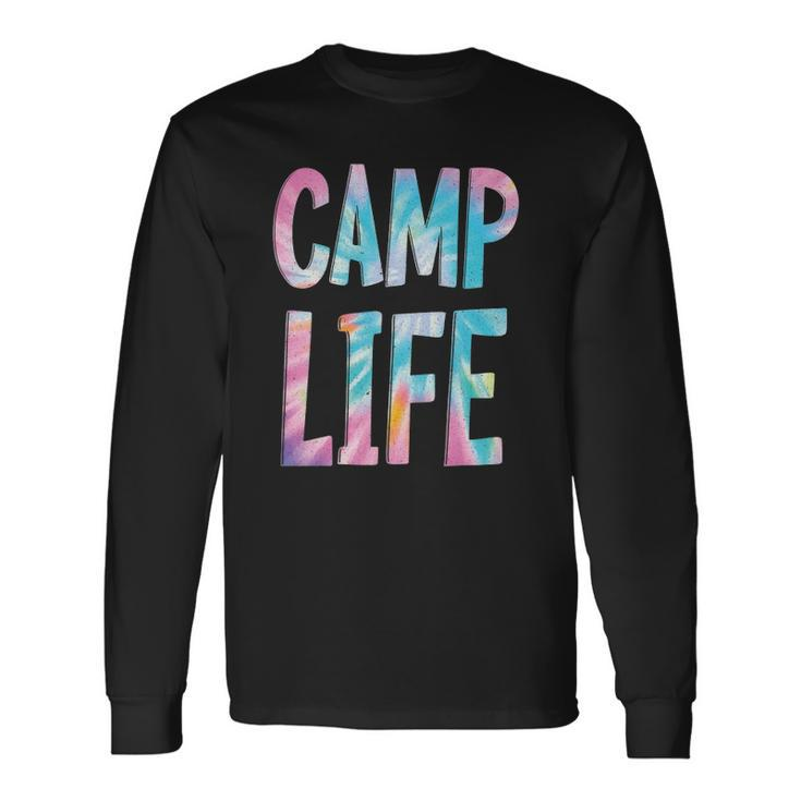 Camp Life Tie-Die Summer Top For Girls Summer Camp Tee Long Sleeve T-Shirt T-Shirt