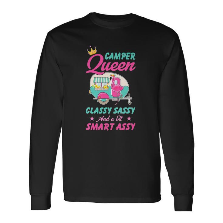 Camper Queen Classy Sassy Smart Assy Camping Rv Long Sleeve T-Shirt T-Shirt