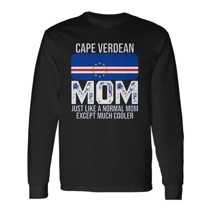 Cape Verdean Mom Cape Verde Flag For Long Sleeve T-Shirt T-Shirt
