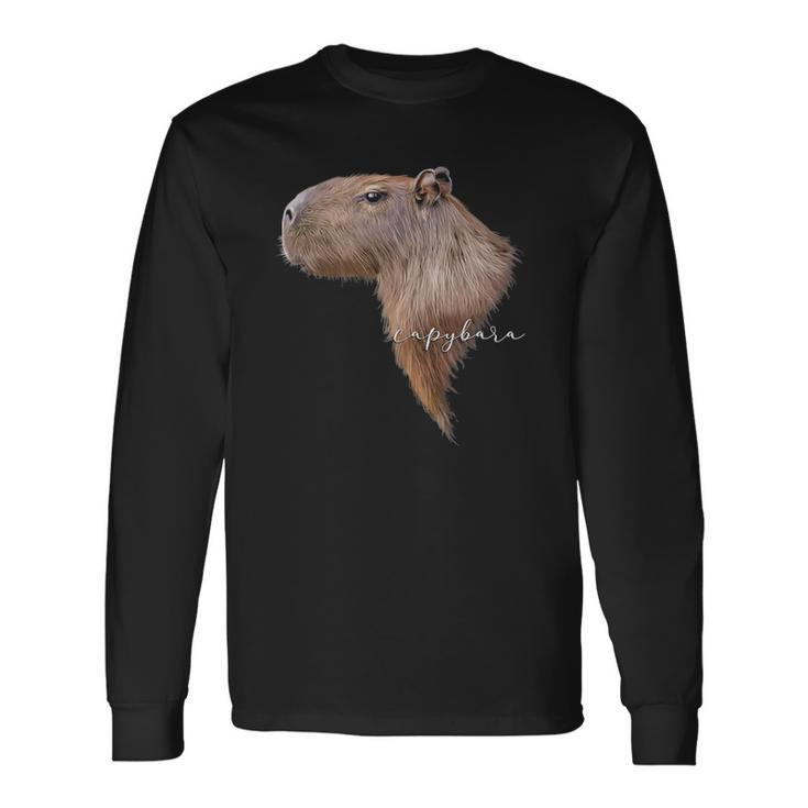 Capybara Graphic Art Capibara Rodent Gnawer Animal Novelty Long Sleeve T-Shirt T-Shirt