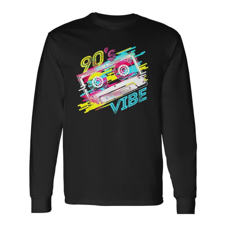 Cassette Tape Party Retro 90S Music Costume 90S Vibe Long Sleeve T-Shirt