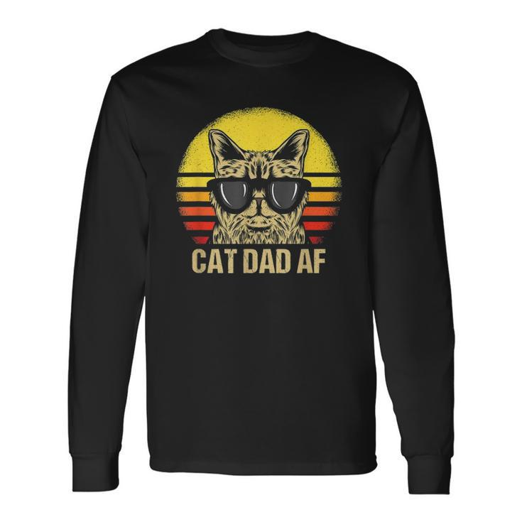 Cat Dad Af Fathers Day Cat Daddy Long Sleeve T-Shirt T-Shirt