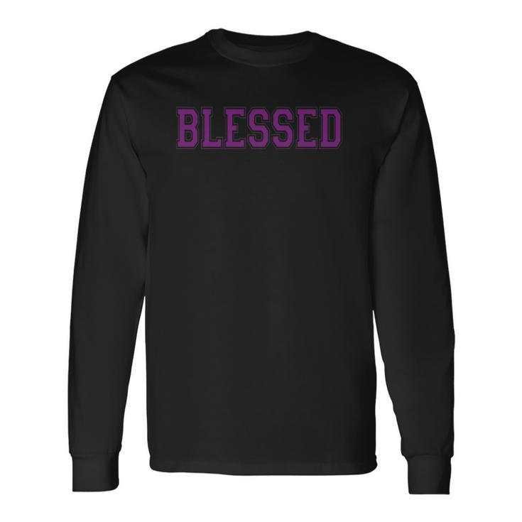 Christian S Blessed Purple Prayer Long Sleeve T-Shirt T-Shirt