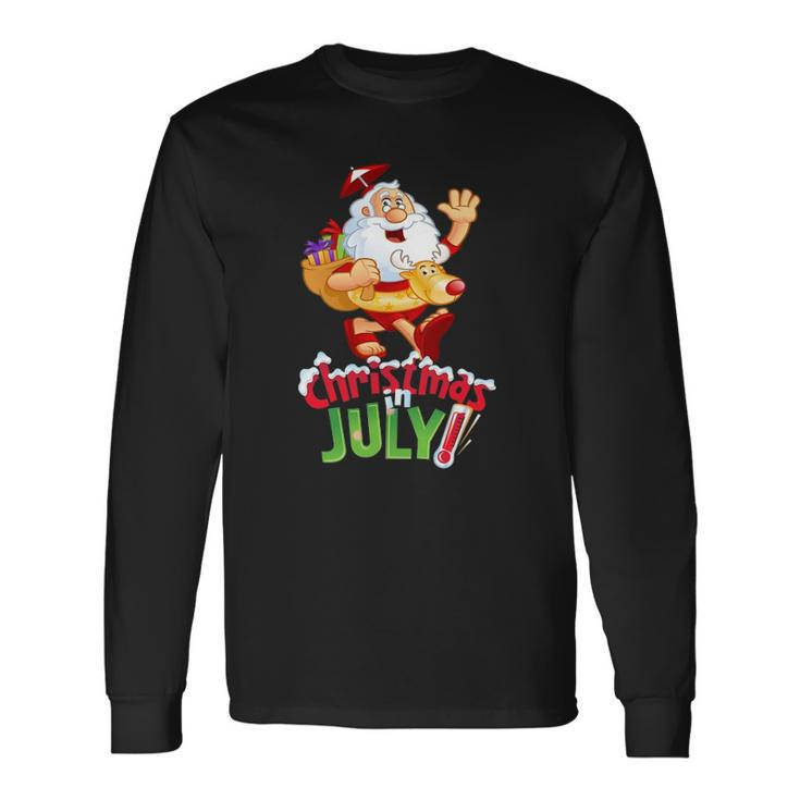 Christmas In July Summer Reindeer Float Xmas Long Sleeve T-Shirt T-Shirt Gifts ideas