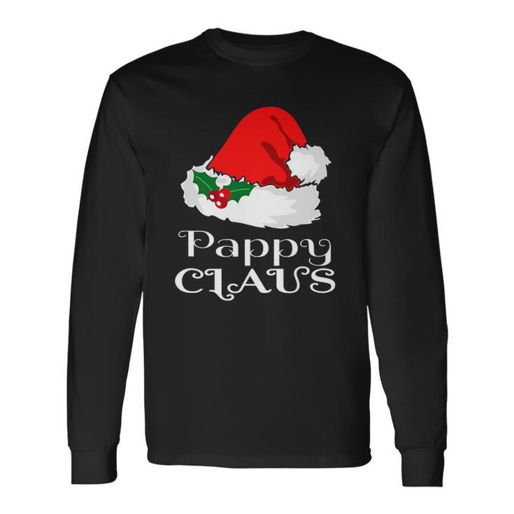 Christmas Pappy Claus Matching Pajama Santa Hat X Mas Long Sleeve T-Shirt T-Shirt