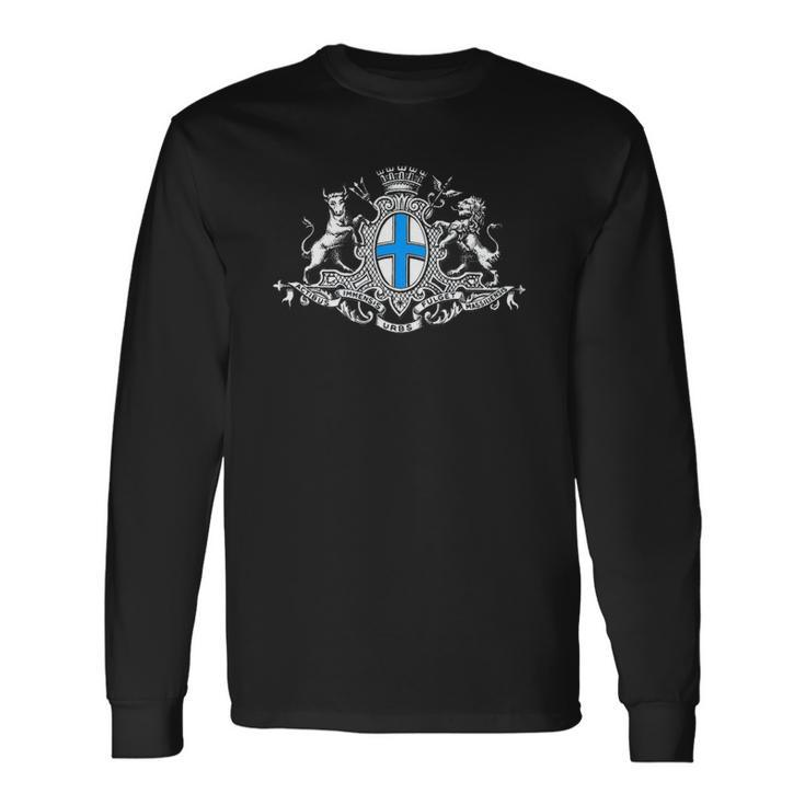City French Marseille Coat Of Arms Vintage France Long Sleeve T-Shirt T-Shirt