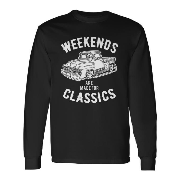 Weekend Classics Vintage Truck Long Sleeve T-Shirt T-Shirt Gifts ideas
