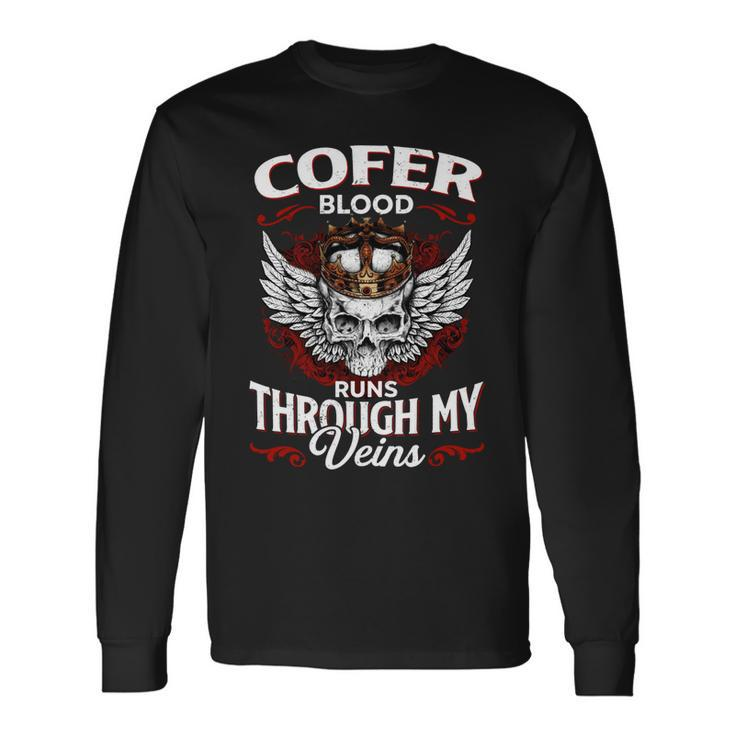 Cofer Blood Runs Through My Veins Name V2 Long Sleeve T-Shirt