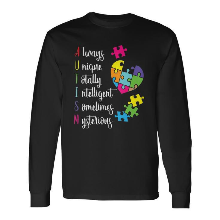 Colorful Autism Awareness For Asd Parents Long Sleeve T-Shirt T-Shirt